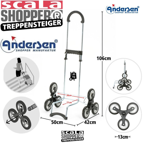 Treppensteiger Scala Shopper Gese. Châssis 2 roues - Andersen Shopper | Art. 119-000-80 - Vue 1