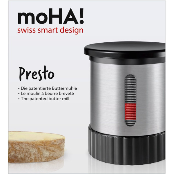Presto. Moulin à beurre 9,5 cm - inox - MoHa | Art. 7611264210017 - vue 1