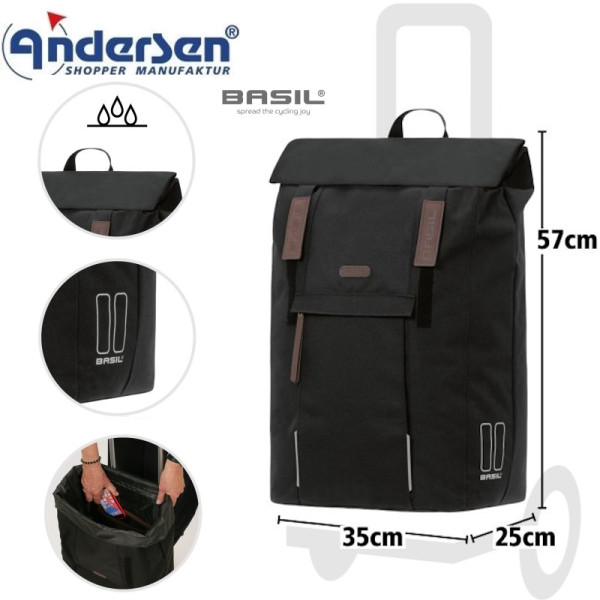 Royal Shopper Basil City. Sac 50L Noir - Andersen Shopper | Art. 2-240-80 - vue 1