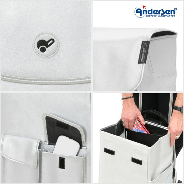Scala Shopper Abbo. Sac 42L Argent - Andersen Shopper | Art. 2-234-20 - vue 2