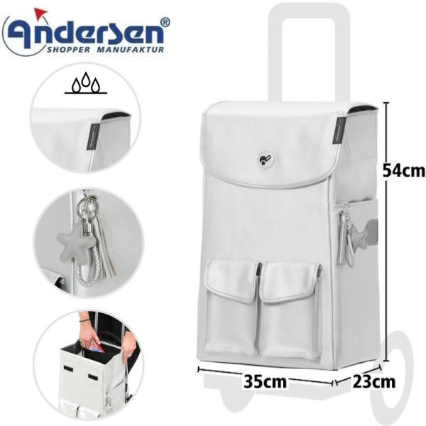 Scala Shopper Abbo. Sac 42L Argent - Andersen Shopper | Art. 2-234-20 - vue 1