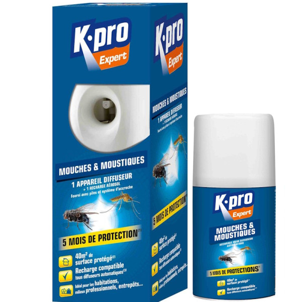 Diffuseur automatique mouche et moustique + recharge - Kpro | Art. 3365000030479