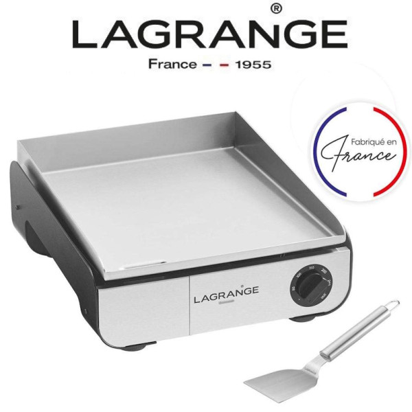 Plancha électrique inox Pro+ avec spatule, - Lagrange