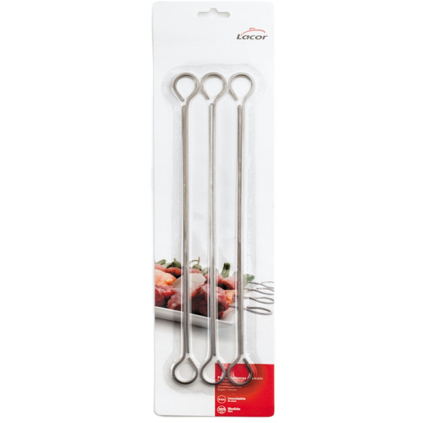 Lot de 6 piques Brochette inox 30,5 cm - Lacor | Art 62435