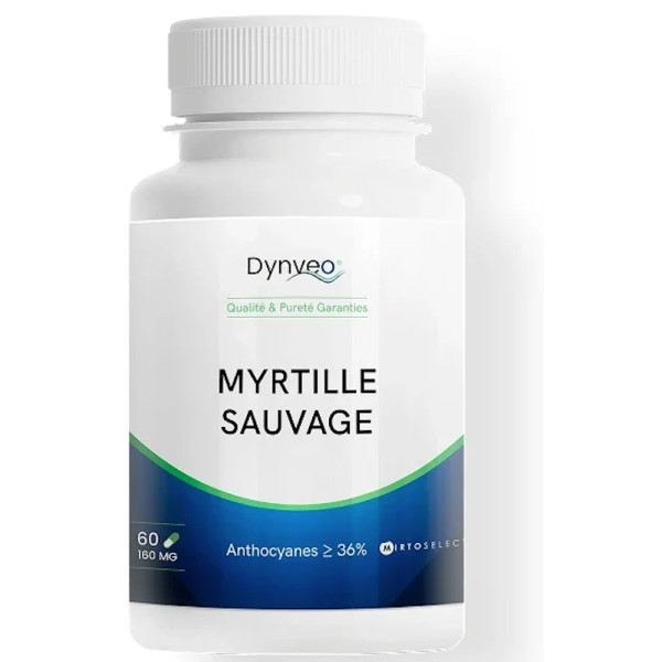 Extrait de myrtille sauvage 160 mg - 60 gélules - Dynveo