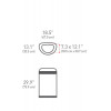 Open Bin Demi-Lune. poubelle ouverte 60 L - Simplehuman