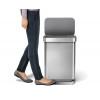 Poubelle rectangulaire inox + réserve à sacs 55L - Simplehuman