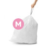 Poubelle rectangulaire blanc + réserve à sacs 45L - Simplehuman |Art.   0838810018140 - vue 4