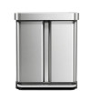 Poubelle rectangulaire Recycler inox + réserve à sacs 2 bacs 24+34 L - Simplehuman | Art.  838810026978  - vue 3