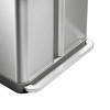 Poubelle rectangulaire Recycler inox + réserve à sacs 2 bacs 24+34 L - Simplehuman | Art.  838810026978  - vue 5