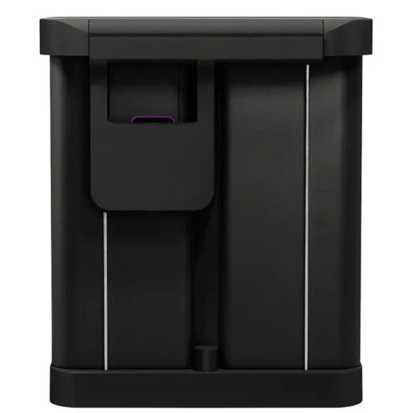 Poubelle rectangulaire Recycler noire + réserve à sacs 2 bacs 24+34 L - Simplehuman | Art. 0838810026985 - vue 3