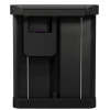 Poubelle rectangulaire Recycler noire + réserve à sacs 2 bacs 24+34 L - Simplehuman | Art. 0838810026985 - vue 3