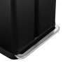Poubelle rectangulaire Recycler noire + réserve à sacs 2 bacs 24+34 L - Simplehuman | Art. 0838810026985 - vue 4