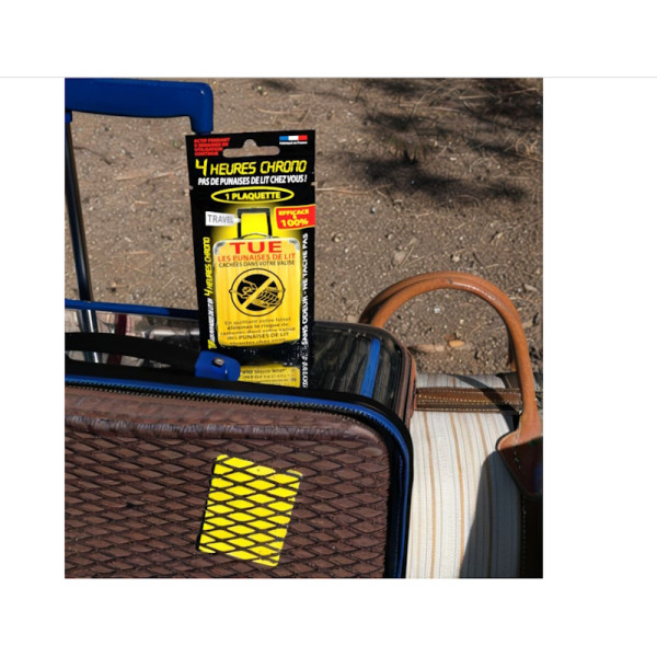 Plaquette anti-punaises de lit "Spécial valise" - Tranquilléo