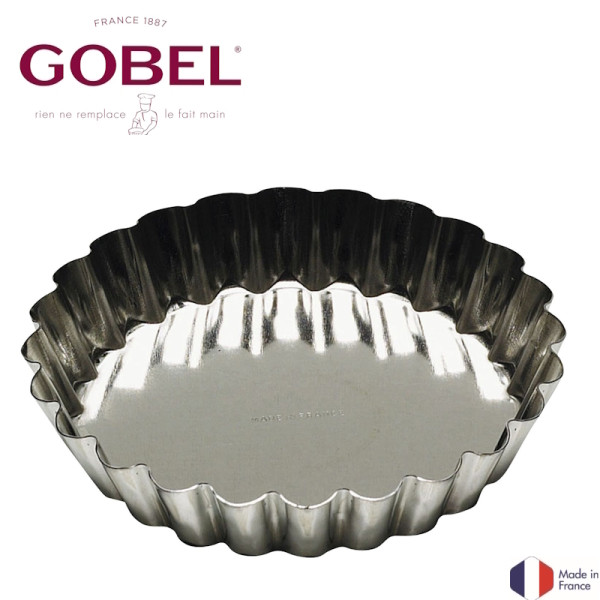 Moule à tartelette cannelé - fer blanc - fond fixe - de Ø10 mm, h18 mm - Gobel