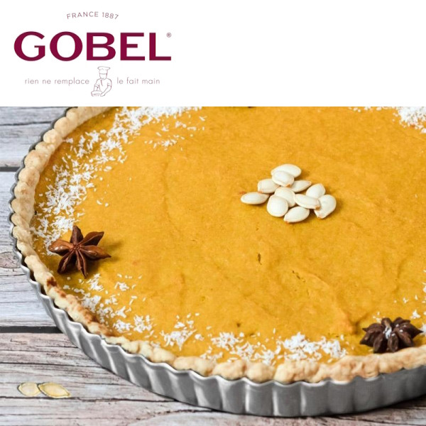 Tourtière ronde cannelée - fer blanc - fond fixe - de 20 à 32 cm, h25 mm - Gobel - vue 2