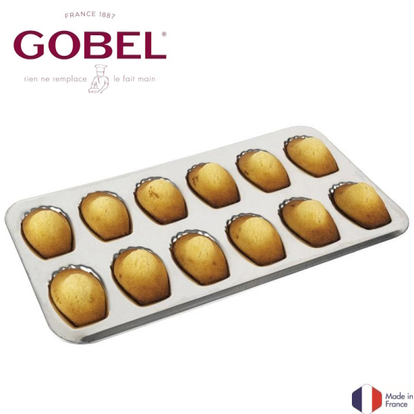 Plaque 12 madeleines - fer blanc - 395 x 200 x 17 mm - Tellier | Art. vue 2