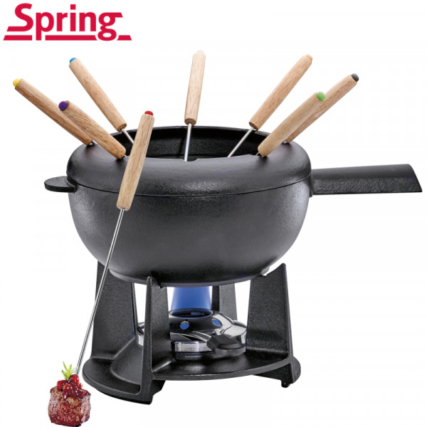 Saas-Fee. Service à Fondue en fonte 20 cm, 2 L noir - Spring |Art. 4052356005730 - vue 2