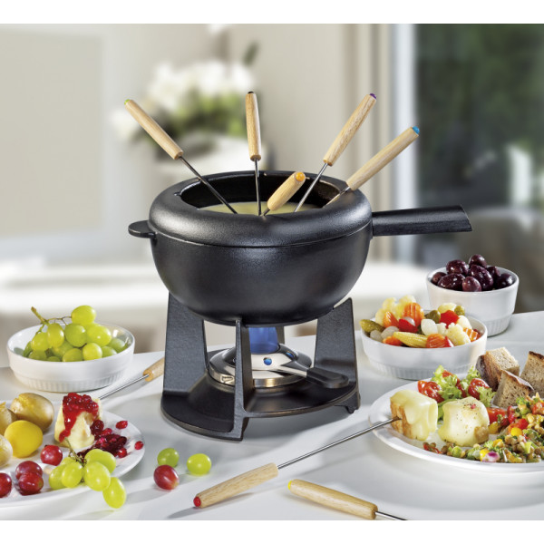 Saas-Fee. Service à Fondue en fonte 20 cm, 2 L noir - Spring |Art. 4052356005730 - vue 3