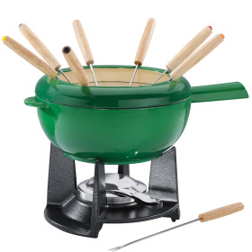 Saas-Fee. Service à Fondue en fonte 20 cm, 2 L vert - Spring |Art. 4052356012592 - vue 1