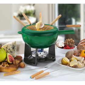Saas-Fee. Service à Fondue en fonte 20 cm, 2 L vert - Spring |Art. 4052356012592 - vue 6