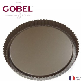 Moule à tarte renversée cannelé - fruits frais - Antiadhérent (sans PFAS) - Ø28 cm h35 mm - Gobel | Art. 3075302269506 - vue 1