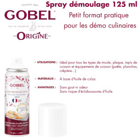 Spray alimentaire démoulage facile 125 mL - Gobel | Art. 3325980051765 - vue 1