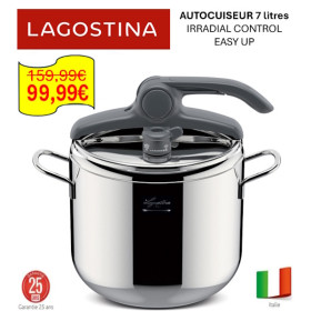 Irradial Control LagoEasy Up. Autocuiseur de 7L, 22 cm - 1 vitesse - Lagostina | Art. 8002531681545