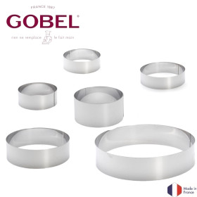 Cercle à entremets Vacherin inox - 8 à 30 cm - Ht 6 cm - Gobel | Art. 864990