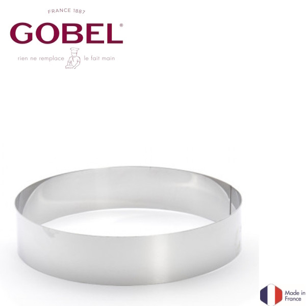 Cercle à entremets Vacherin inox - 30 cm - Ht 6 cm - Gobel | Art. 864990
