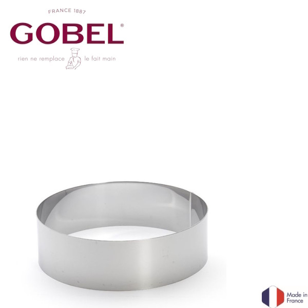 Cercle à entremets Vacherin inox - 24 cm - Ht 6 cm - Gobel | Art. 864950