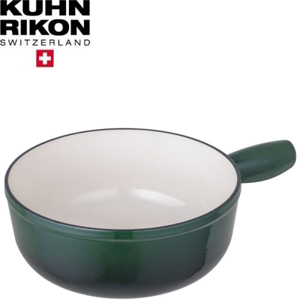 Caquelon induction fonte 24 cm vert ambré - Kuhn Rikon | Art. 7610154323554