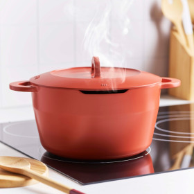 Cocotte multifonction en fonte d'aluminium recyclé 24 cm, 4,5L - Pebbly