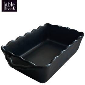 Festonné Maria. Plat réctangulaire noir - Table & Cook | Art. 3188171309034