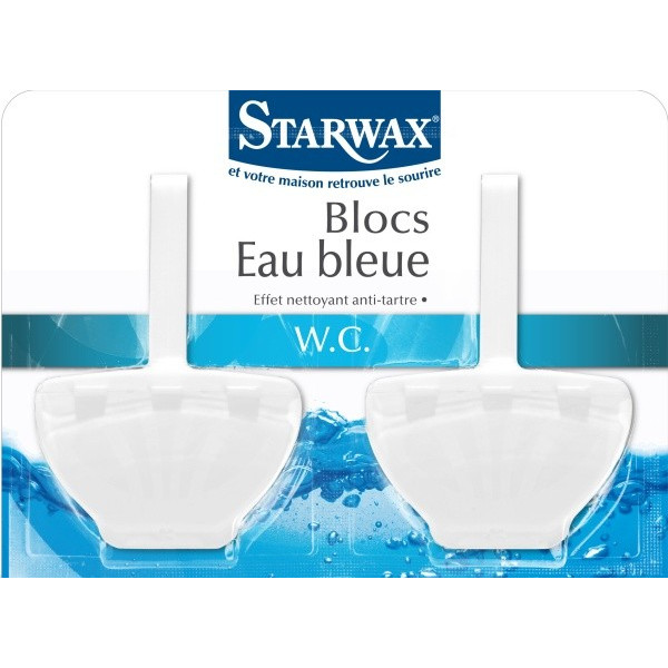 Lot de 2 blocs eau bleue WC - Starwax
