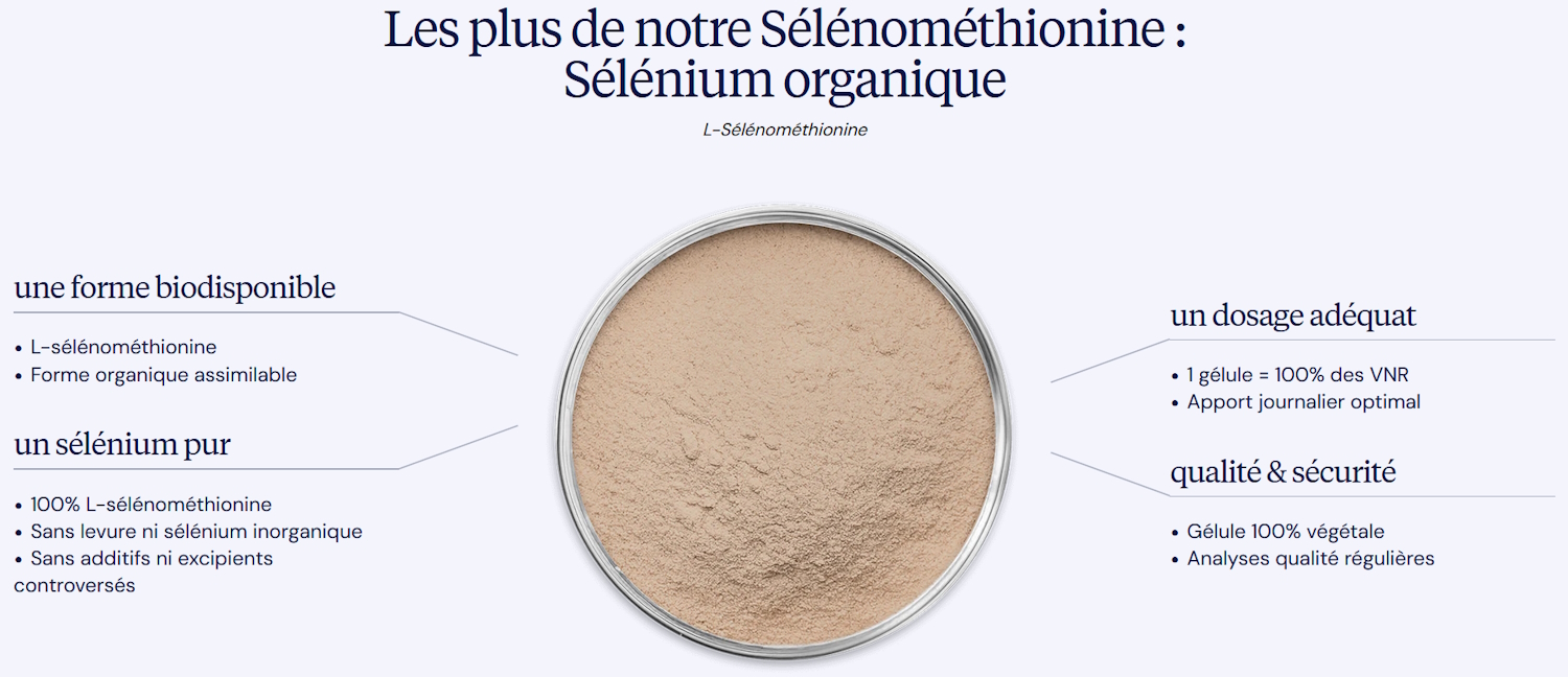 Les plus de Sélénium organique par Dynveo