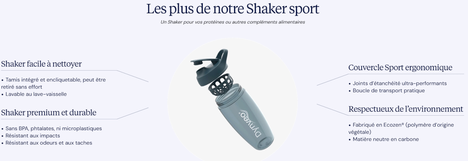 Les plus de notre Shaker sport par Dynveo